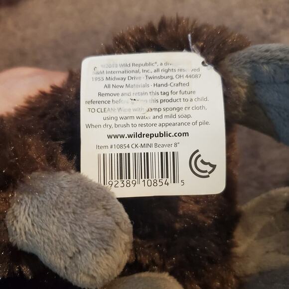 Wild Republic Beaver Plush Mini Cuddlekins 8" NWT - Picture 10 of 10